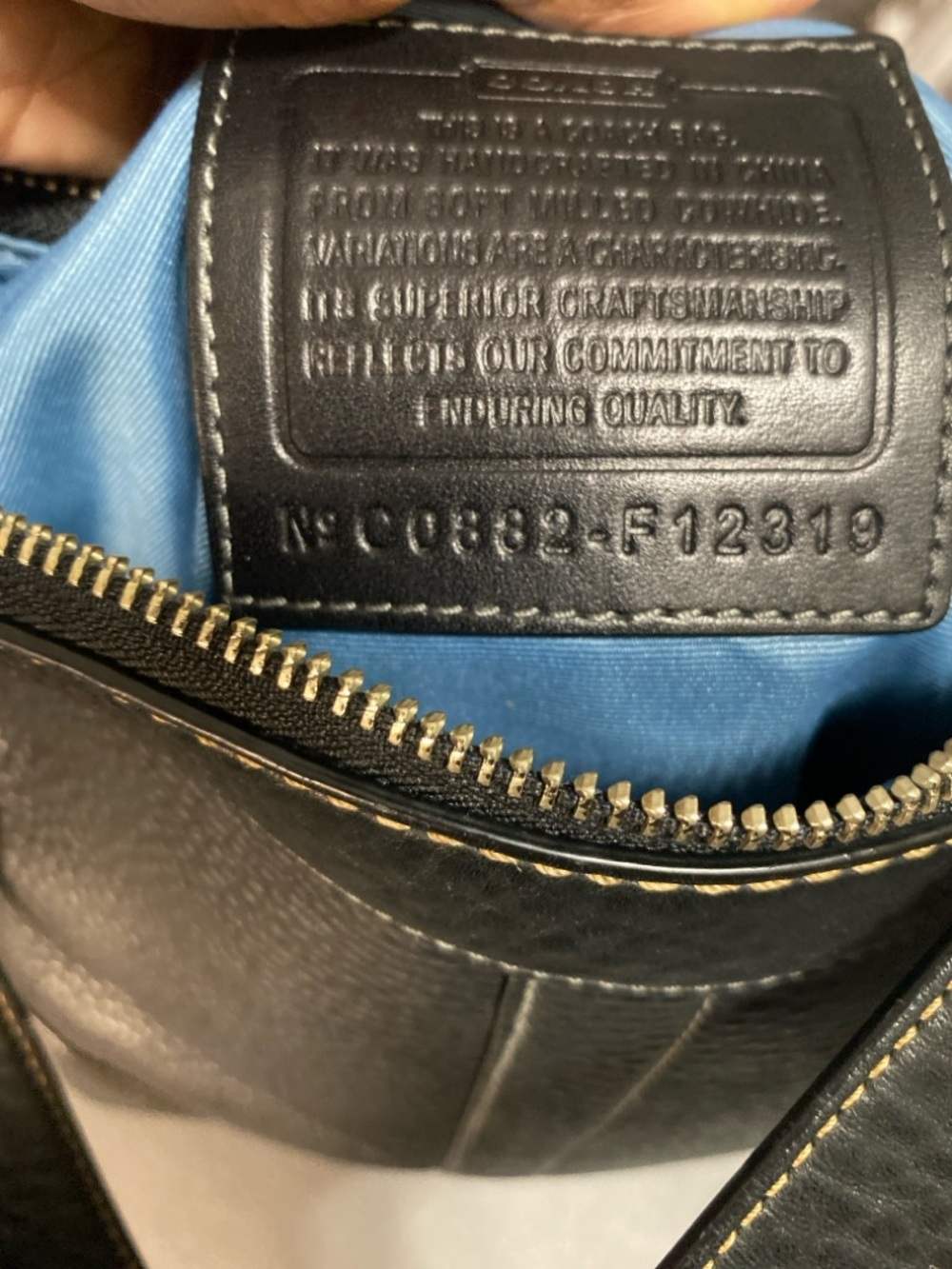 Vintage COACH Soho Black Pebbled Leather Pleated File Bag - Picture 6 of 8